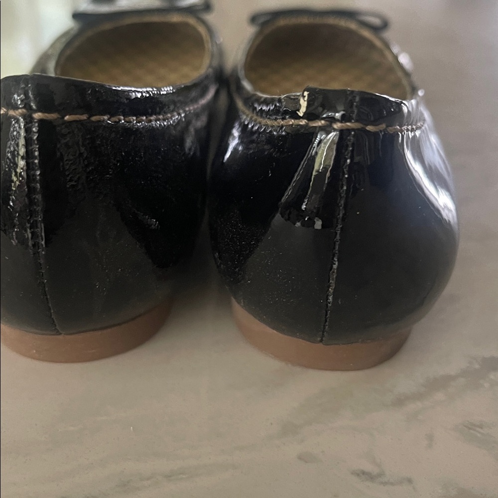 Martin + Osa black patent leather bow ballet flats size 7 - Picture 4 of 16